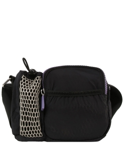 Fashion Nylon Side Bag Crossbody Bag CJF141 BLACK
